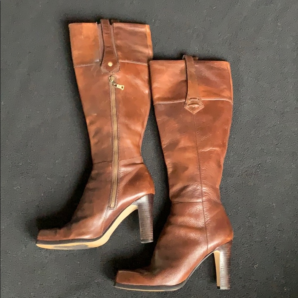 Nine West vintage brown leather boots size 6 1/2